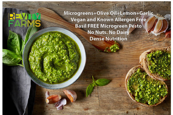 Microgreens Meet Pesto: Basil Free. Nut Free. Vegan. Nutritious. Delicious - Revity Farms