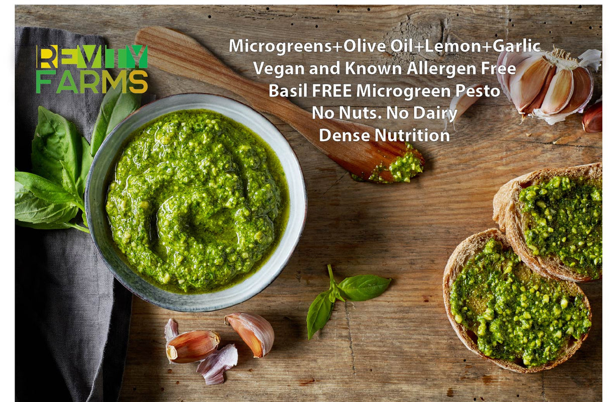 Microgreens Meet Pesto: Basil Free. Nut Free. Vegan. Nutritious. Delicious - Revity Farms